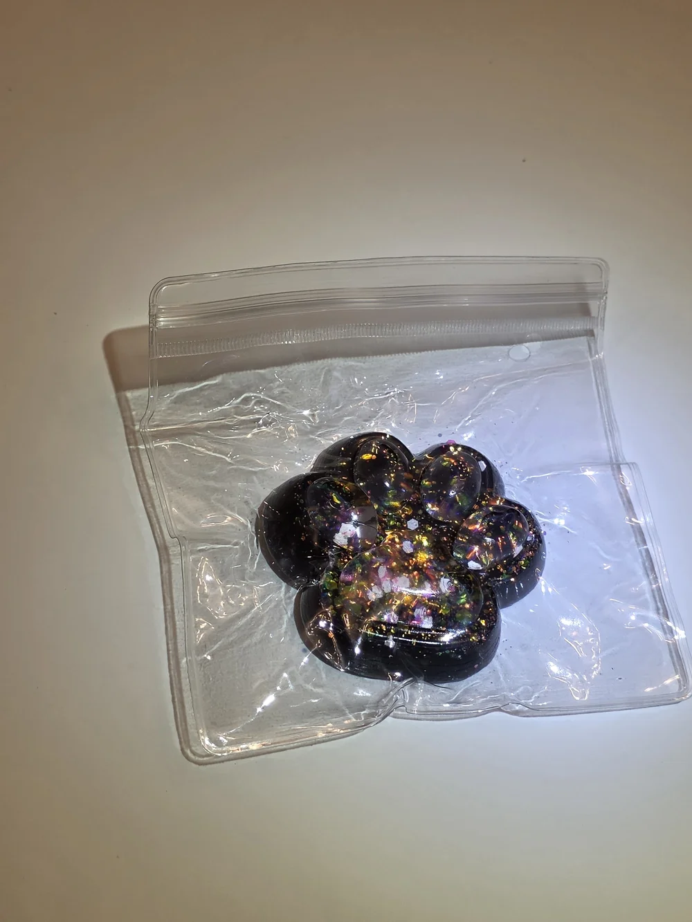 🐾 Viral trending Black Bling Galaxy Cat Paw Taba Squishy – ASMR 🌌💎